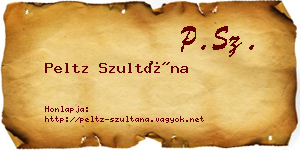 Peltz Szultána névjegykártya